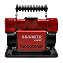 Автомобільний компресор двопоршневий BelAuto БУРАН з крученим шлангом 10Атм 90 л/хв 380Вт (BK46)