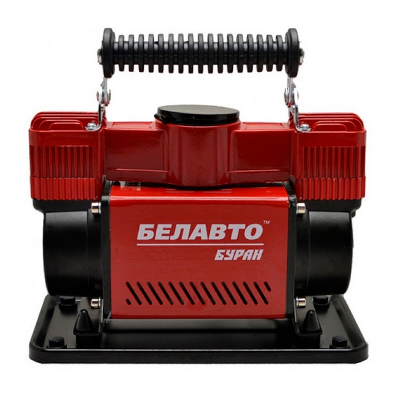 Автомобільний компресор двопоршневий BelAuto БУРАН з крученим шлангом 10Атм 90 л/хв 380Вт (BK46)