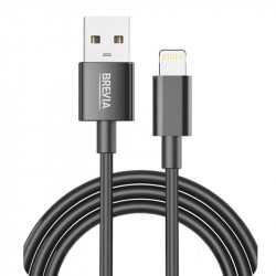Кабель BREVIA USB to Lightning 1m, black, box (250шт.) (55100BULC1)