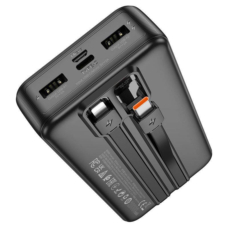 Повербанк 20000mAh 2А Hoco J118A Power Bank USB Type-C Lightning с кабелем (J118A)