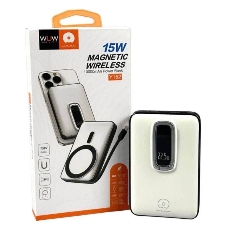 Повербанк 10000mAh 22.5W 3А WUW Power Bank USB Type-C LED дисплей (Y152)