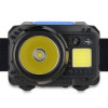 Фонарь налобный Brevia 500Lm, 3W CREE XPG+COB, 1200mAh/3xAAA, з сенсором білий/червоний (14350ERBX1)