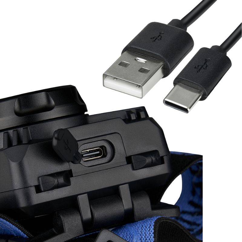 Фонарь налобный Brevia 500Lm, 3W CREE XPG+COB, 1200mAh/3xAAA, з сенсором білий/червоний (14350ERBX1)