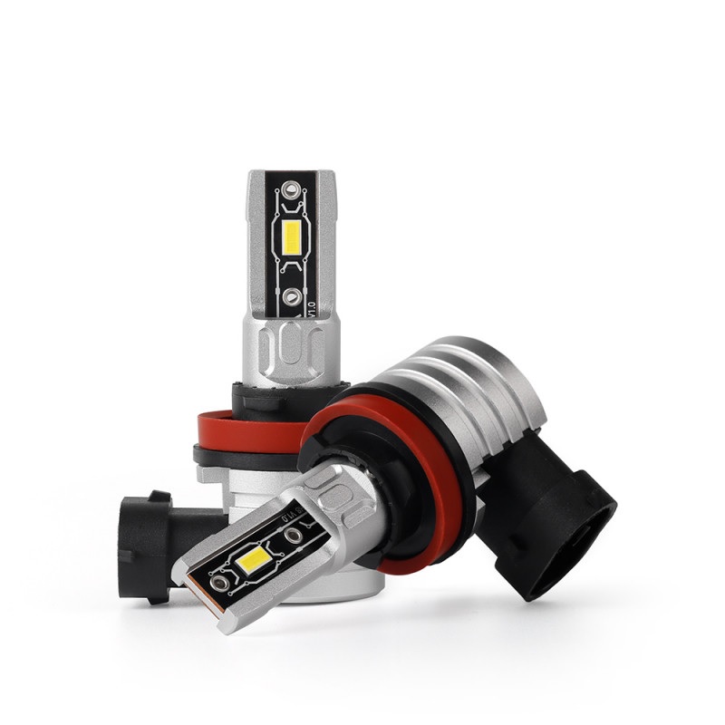 Світлодіодні автолампи H11 Carlamp Crystal Vision мініатюрні лампи сумісні на 99% з авто 5000Lm 6000K (CVH11)