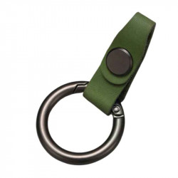 Брелок для ключів авто шкіряний RG з карабіном хакі (BRC-3GR)