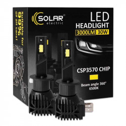 Світлодіодні автолампи LED H1 Solar 12/24V 30W 3000Lm 6500K CSP3570 2шт (8401S2)