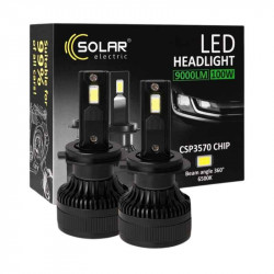 Світлодіодні автолампи LED H7 Solar 12/24V 100W 9000Lm 6500K, CSP3570 2шт (8607S2)