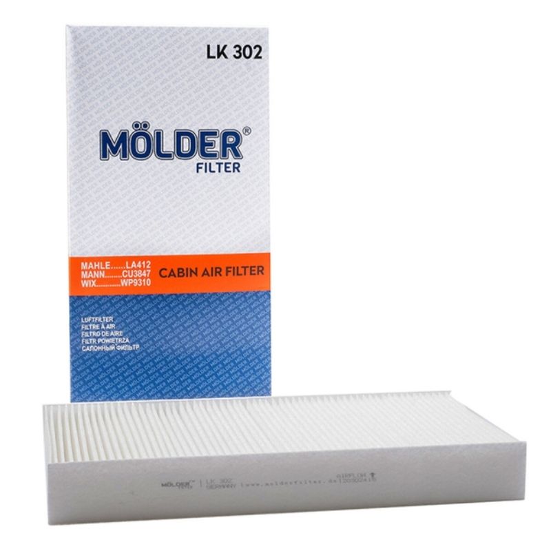 Салонний фільтр Molder WP9310 для Citroen Jumpy II, Fiat Scudo II, Peugeot Expert II (LA412, CU3847, K1238) (LK302)