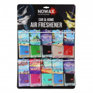 MIX ароматизаторів полімерний у формі картонки ТМ Nowax серія "Wave" (30 шт. на планшеті) (NX07814)