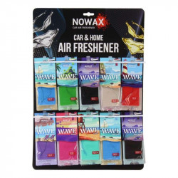 MIX ароматизаторів полімерний у формі картонки ТМ Nowax серія "Wave" (30 шт. на планшеті) (NX07814)