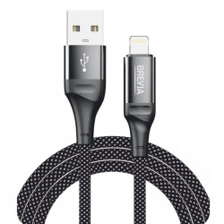 Кабель BREVIA USB to Lightning 1m, black, box (250шт.) (56100BULC1)