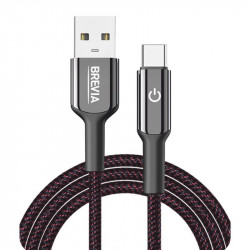 Кабель BREVIA USB to Type-C 1,2m, black, box (250шт.) (54120BUCC1)
