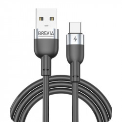 Кабель BREVIA USB to Type-C 1.2m, black, box (250шт.) (52120BUCC1)