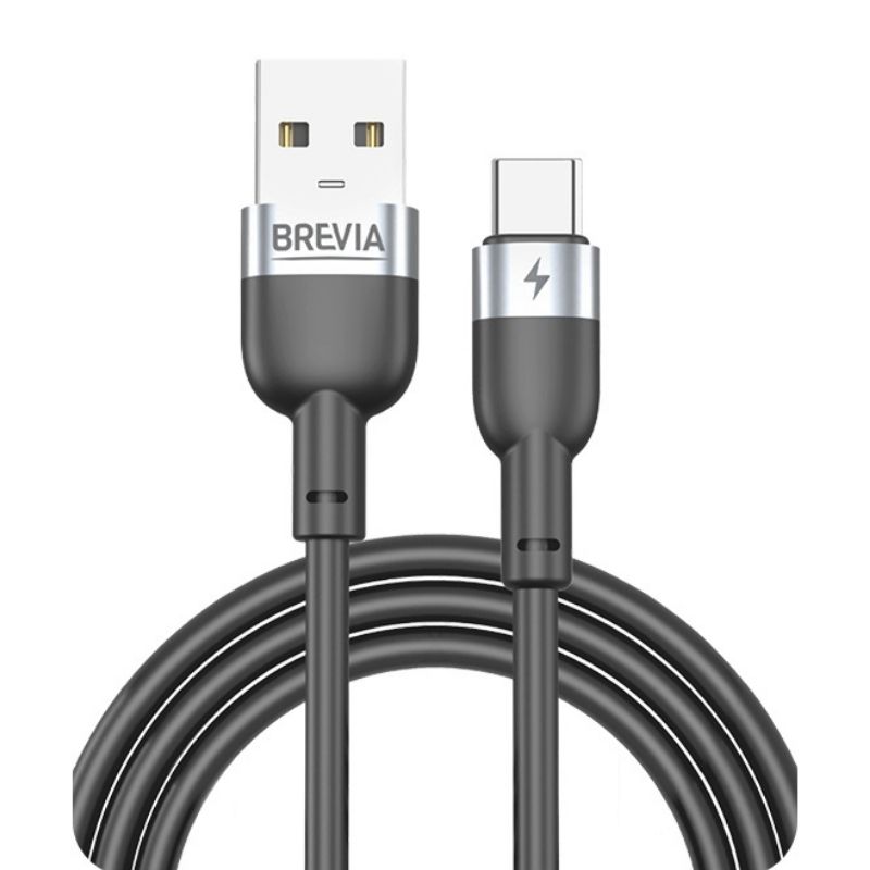Кабель BREVIA USB to Type-C 1.2m, black, box (250шт.) (52120BUCC1)