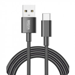 Кабель BREVIA USB to Type-C 1m, black, box (250шт.) (55100BUCC1)
