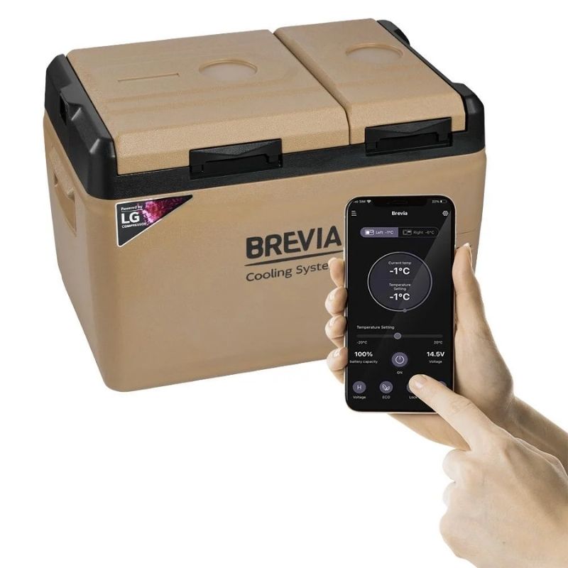 Портативный холодильник 31л BREVIA автохолодильник компрессор LG 12/24В 220В (23335)