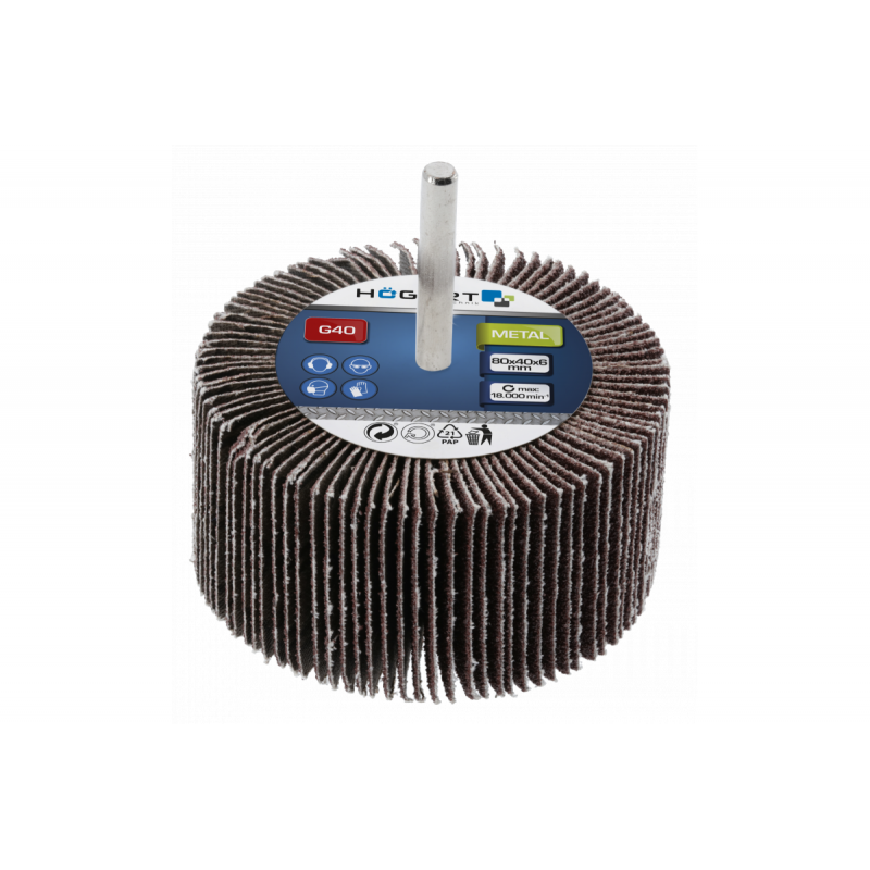 Шліфувальне пелюсткове коло Hogert 80x40x6 G60 (HT8D021)