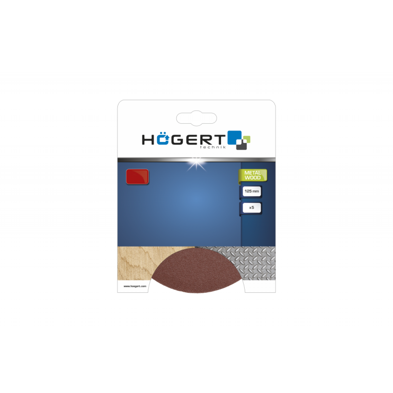 Шліфувальне коло на липучці 125мм G120 Hogert (HT8D105)