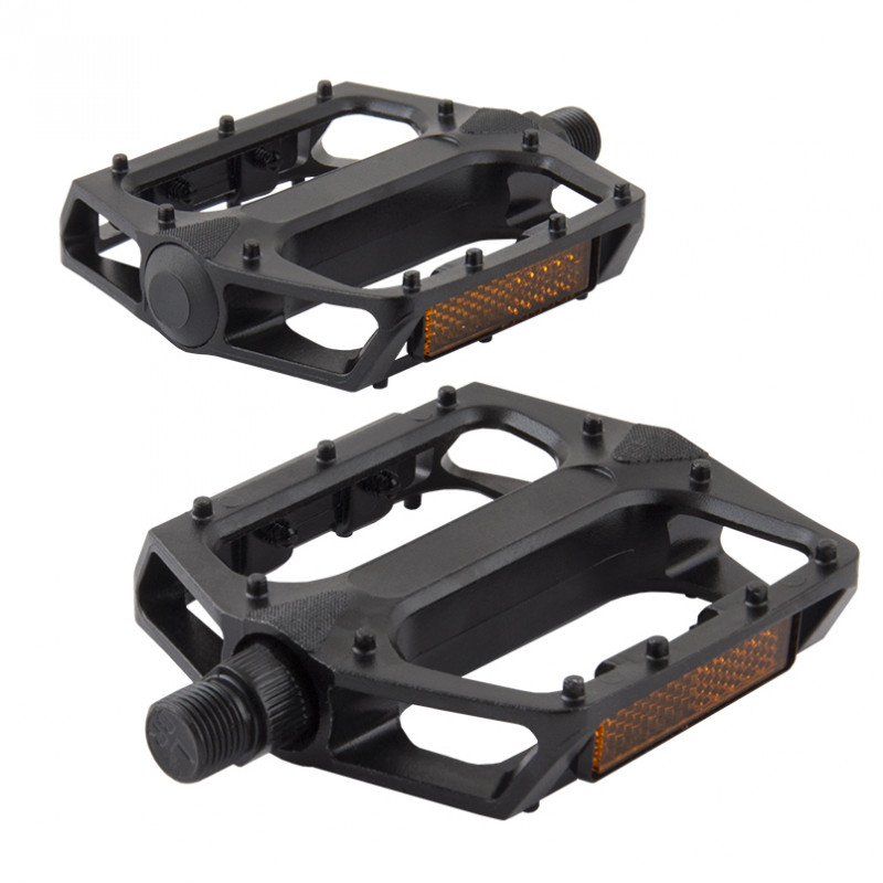 Педалі для велосипеда 108 x 100 x 24 мм GREY'S велопедалі із алюмінієвого сплаву Чорні 2 шт (GR14120)