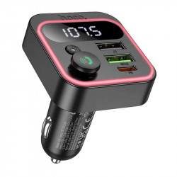 Адаптер автомобільний HOCO Tiger car BT FM transmitter E85 |2USB/1Type-C, 20W/3A, PD/QC|