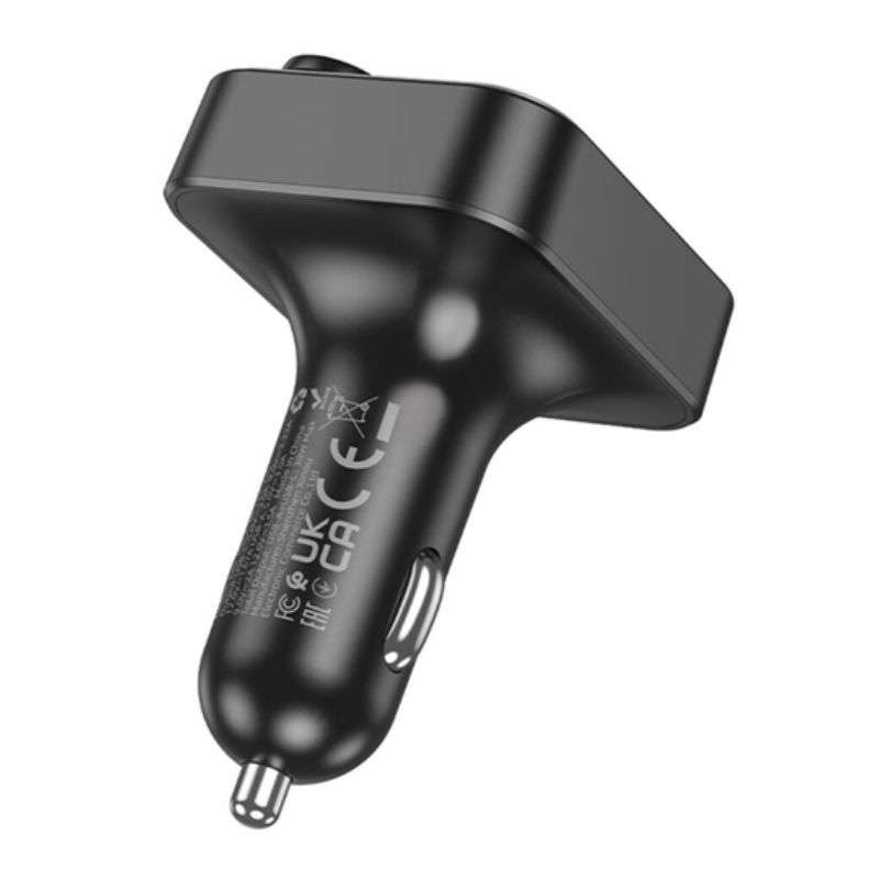 Адаптер автомобільний HOCO Tiger car BT FM transmitter E85 |2USB/1Type-C, 20W/3A, PD/QC|