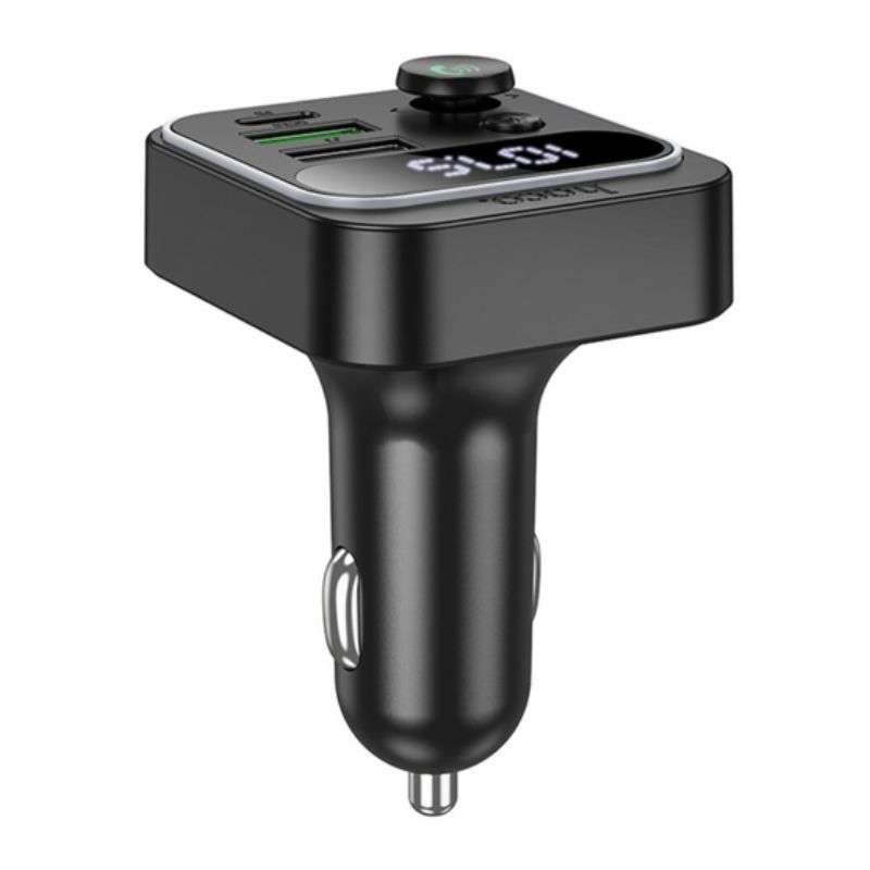 Адаптер автомобільний HOCO Tiger car BT FM transmitter E85 |2USB/1Type-C, 20W/3A, PD/QC|