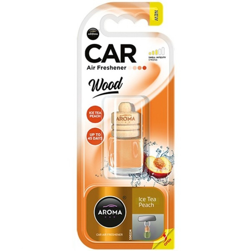 Ароматизатор до машини 6 мл Aroma Car Wood - Ice Tea Peach (92972)