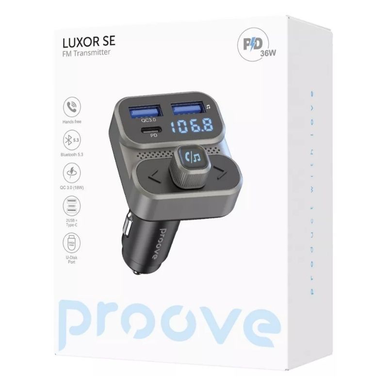 Автомобильное зарядное устройство 30W Proove Type-C+USB Сила тока PD+QC3.0 черный (50881)