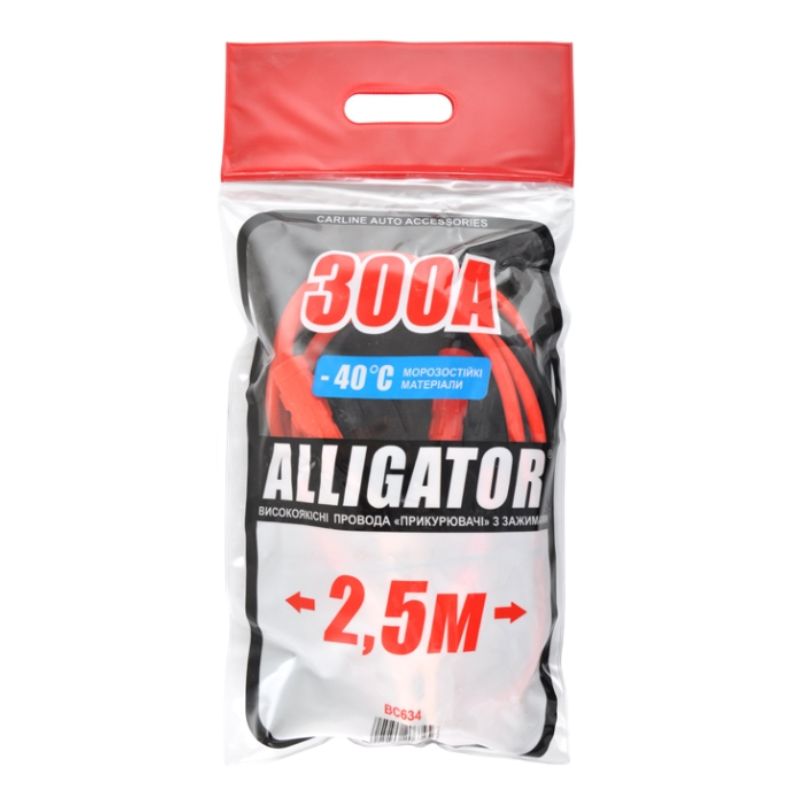 Пускові дроти Alligator 300a 2,5м (bc634)