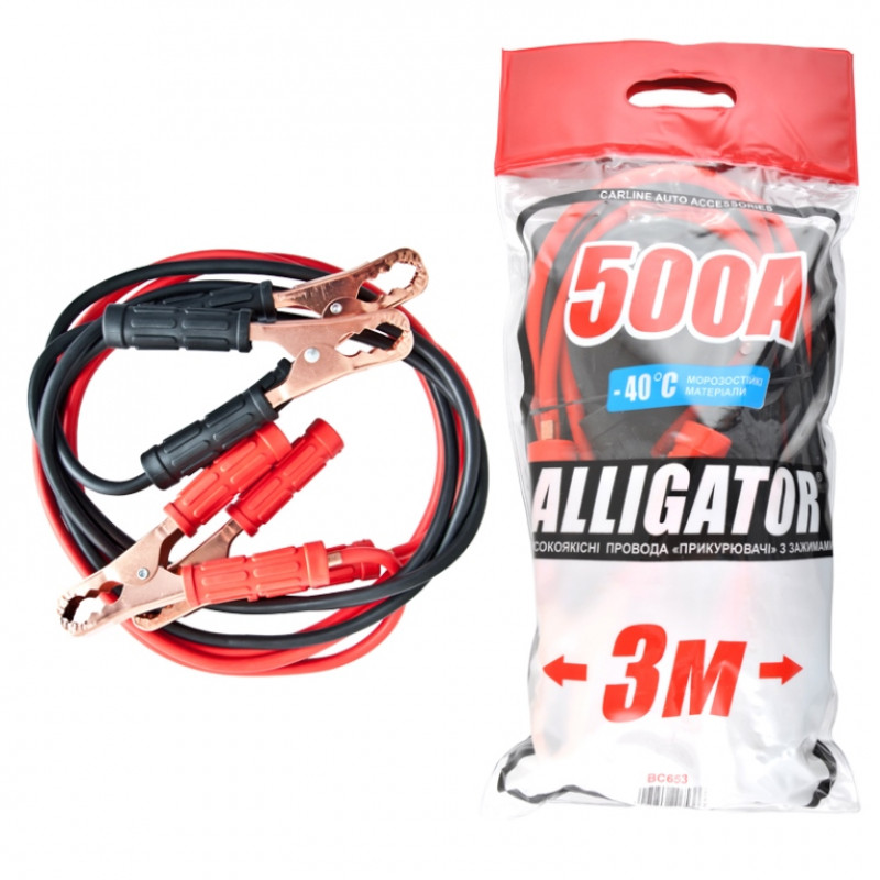 Пускові дроти 500A -3м Alligator (BC653)