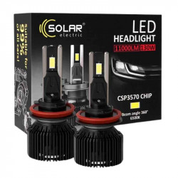 Світлодіодні автолампи LED H8-H11-H16 Solar 12/24V 130W 11000Lm 6500K CSP3570 2шт (8711S2)
