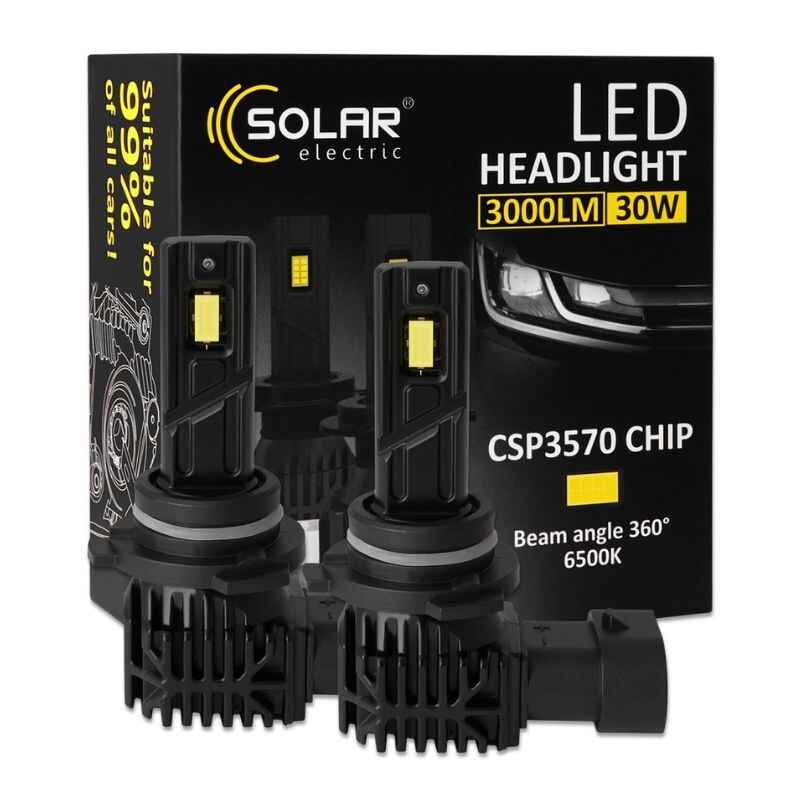 Світлодіодні автолампи LED HB3(9005) Solar 12/24V 30W 3000Lm 6500K CSP3570 2шт (8406S2)