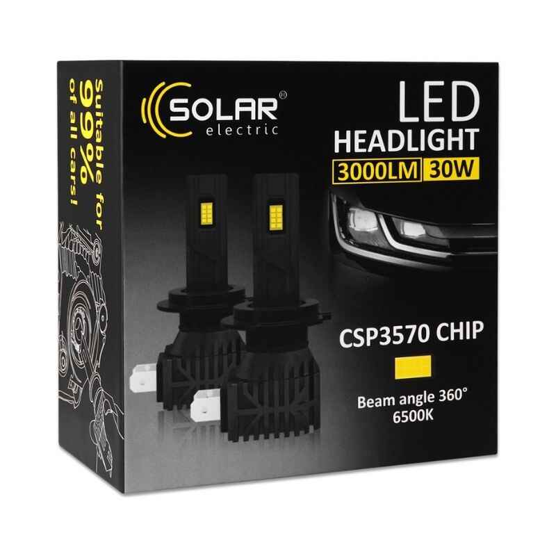 Світлодіодні автолампи LED HB3(9005) Solar 12/24V 30W 3000Lm 6500K CSP3570 2шт (8406S2)