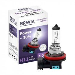 Лампа галогенна H11 Brevia Power +30% 1шт (12011PC)