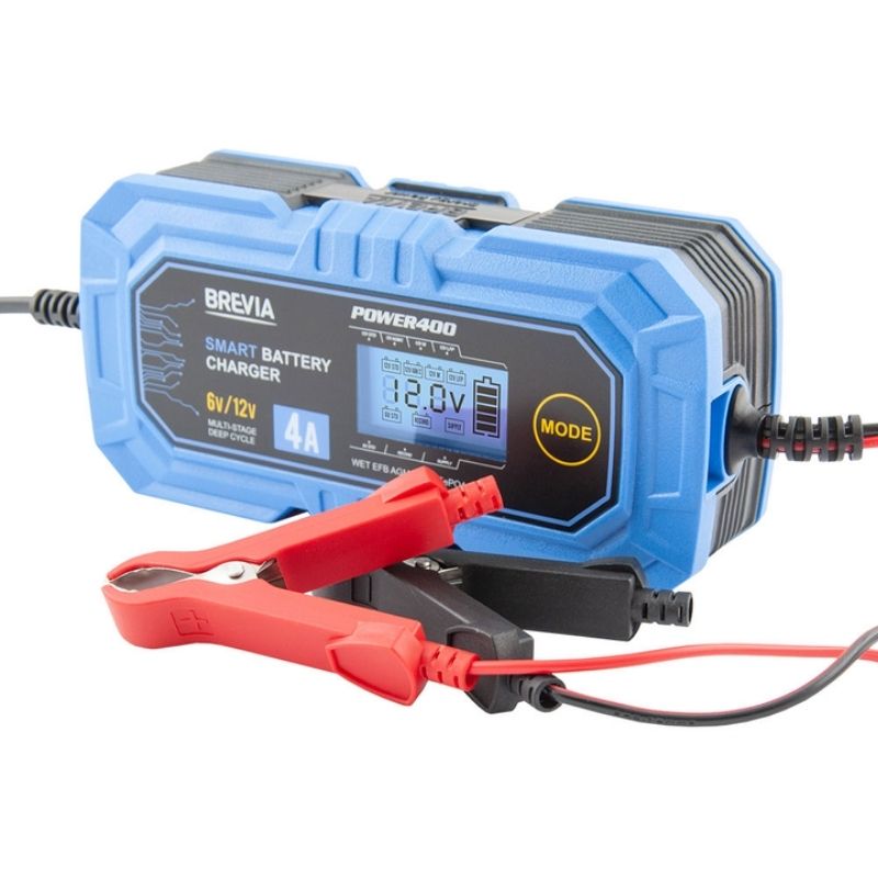 Зарядний пристрій Brevia Power 4А заряджання для акумуляторів батарей 4-120 Aг (20400EP)