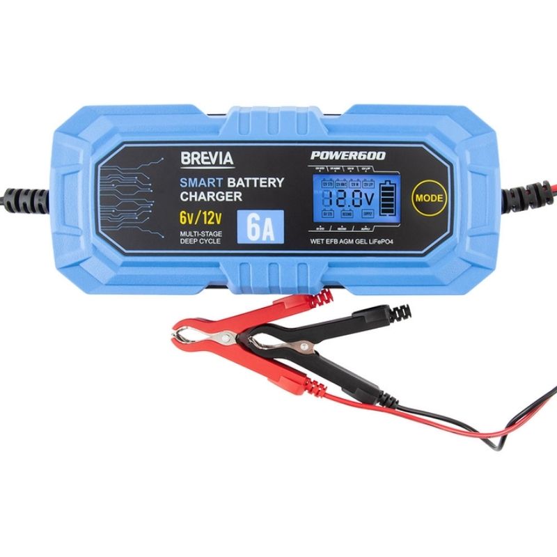 Зарядний пристрій Brevia Power 6А заряджання для акумуляторів батарей 4-150 Aг (20600EP)