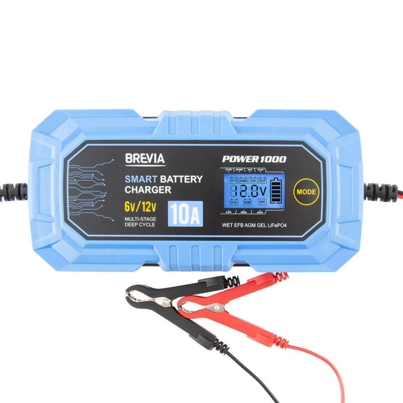 Зарядний пристрій Brevia Power 10А заряджання для акумуляторів батарей 4-200 Aг (21000EP)