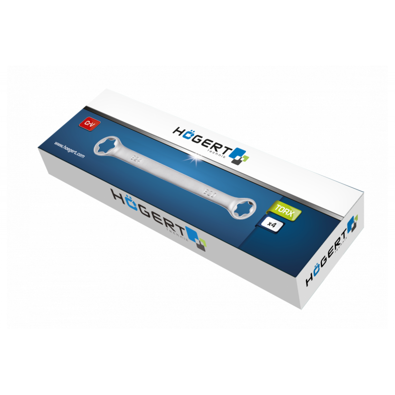 Набор ключей накидных Torx E6-E24 4шт Hogert (HT1W590)