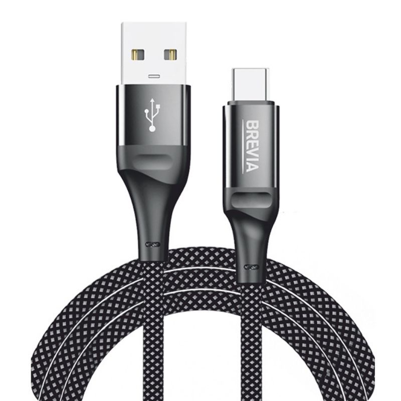 Кабель BREVIA USB to Type-C 1m, black, box (250шт.) (56100BUCC1)