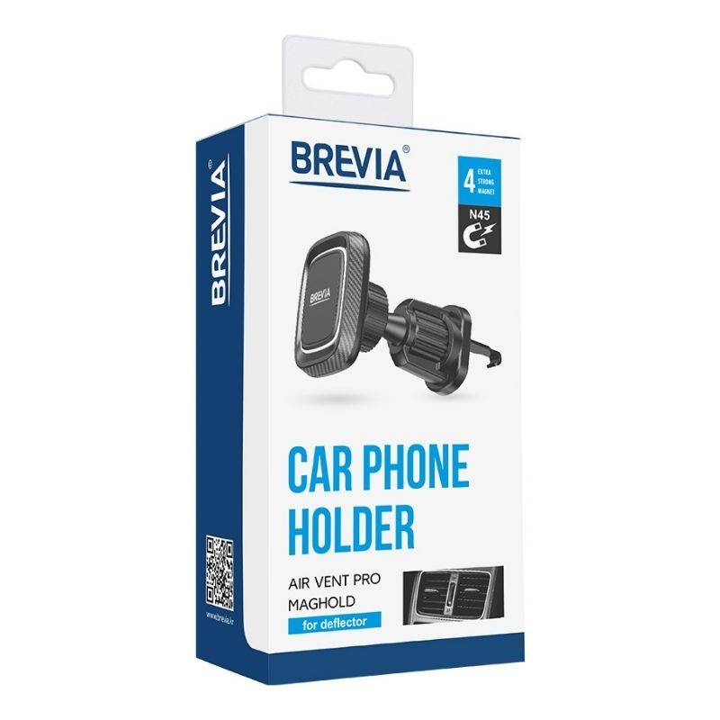 Тримач телефона BREVIA AirVent Pro MagHold для дефлектора, магнітний, 4 магніти (100шт.) (48110)