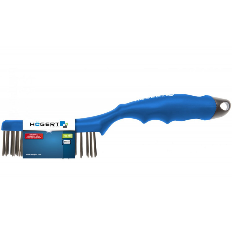 Дротова щітка чотирирядна з нержавіючої сталі Hogert (HT3B622)