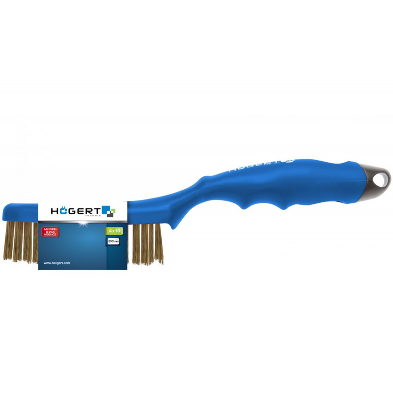 Дротова щітка чотирирядна латунний дріт Hogert (HT3B623)