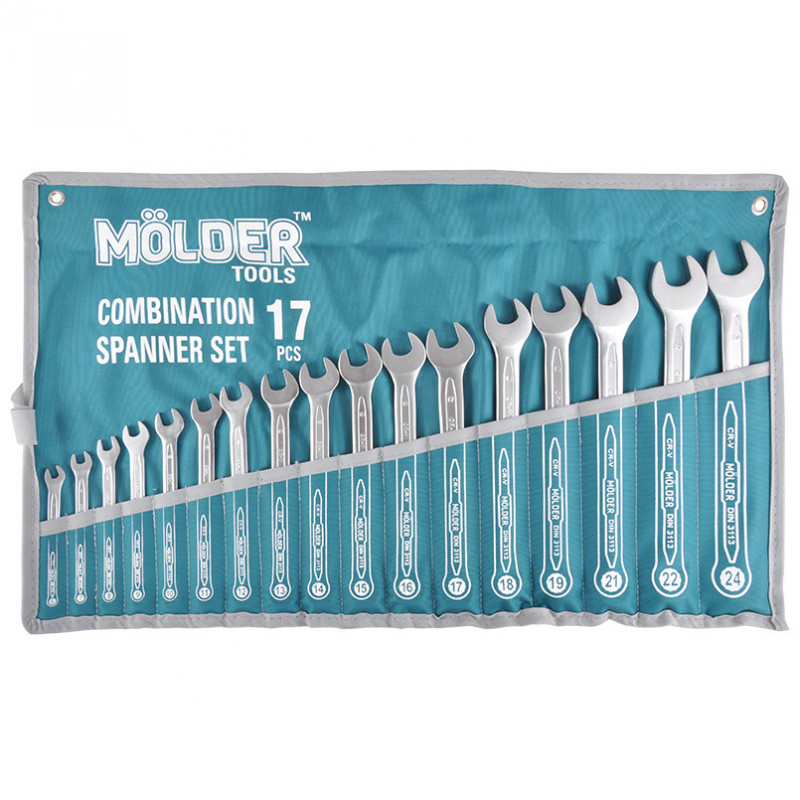 Набір ключів комбінованих 17шт (6-24мм) Molder (MT58117)