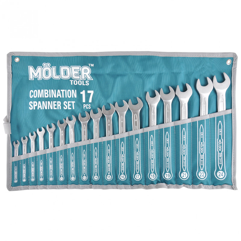 Набір ключів комбінованих 17шт (6-24мм) Molder (MT58117)