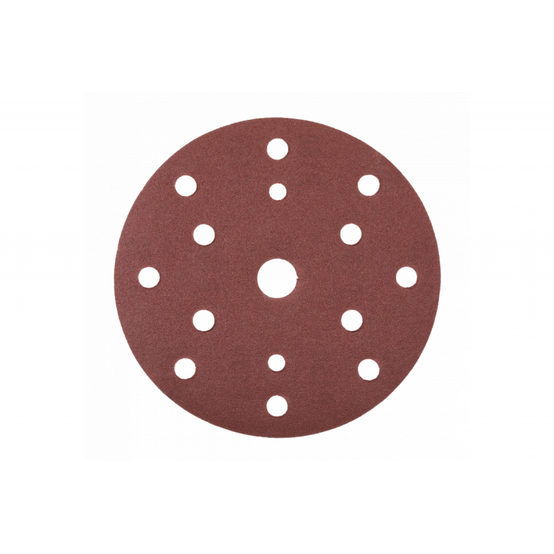 Шліфувальне коло на липучці з отворами 5 шт. 150мм G120 Hogert (HT8D134)