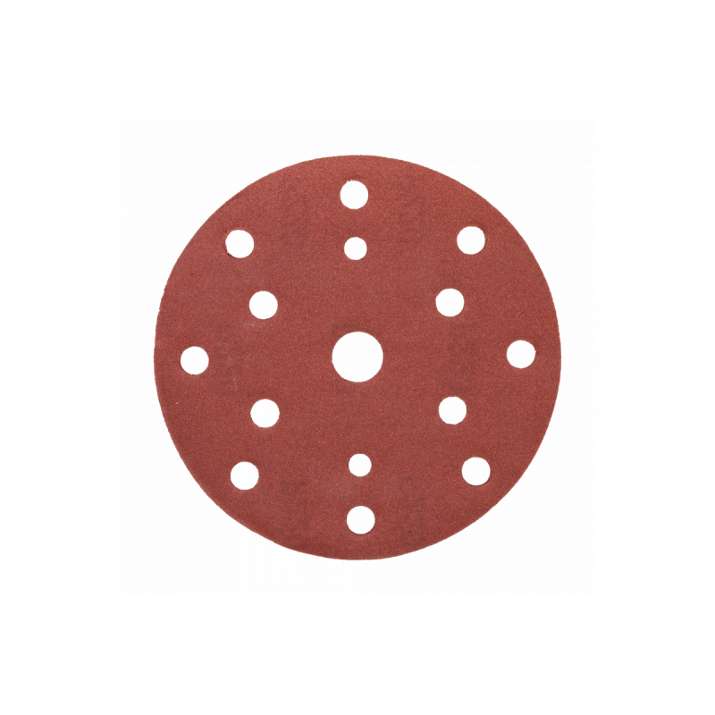 Шліфувальне коло на липучці з отворами 5 штук 150мм G220 Hogert (HT8D137)