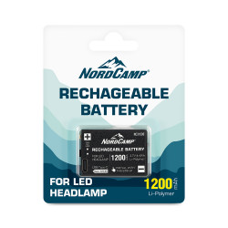 Аккумулятор Nord Camp 3.7V 1200mAh Li-Po с Type-C для налобных фонарей (NC31000)