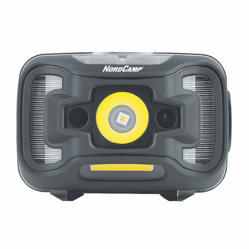 Фонарь налобный 260Lm 5W CREE XTE/COB Nord Camp 3xAAA белый/красный IP44 с датчиком движения (NC30400)
