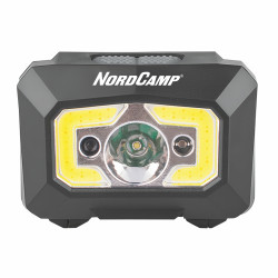 Фонарь налобный 280Lm 3W XPE/COB Nord Camp 1200mAh белый/красный IP44 с датчиком движения (NC30310)