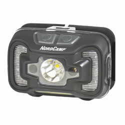 Фонарь налобный 330Lm 5W CREE XTE/COB Nord Camp 1800mAh белый/красный IP44 с датчиком движения (NC30410)